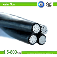Aerial Bundled Cable Triplex Sevice Drop XLPE Insulated Overhead ABC Cable